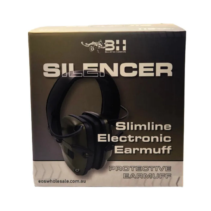 BALLISTIC HARDWARE -  SILENCER SLIMLINE ELECTRONIC EARMUFFS GEN3 (22dB)