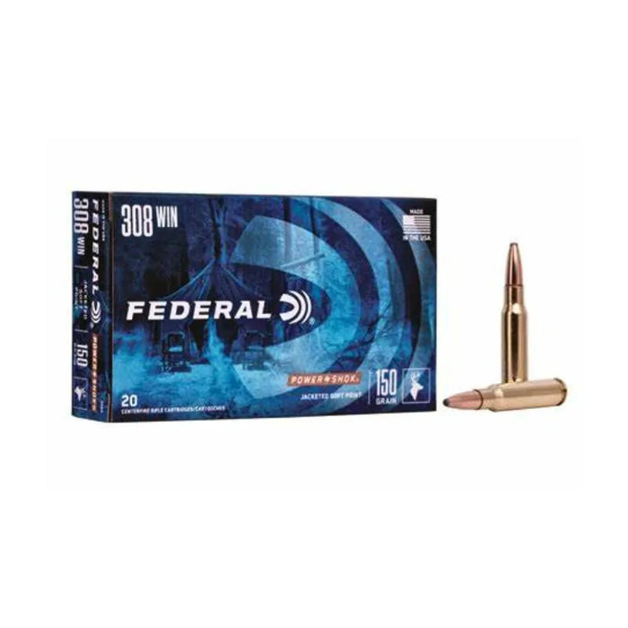 AMMUNITION - FEDERAL AMMO 308 W 150GR SP P- SHOK EXTREME OUTDOOR SPORTS