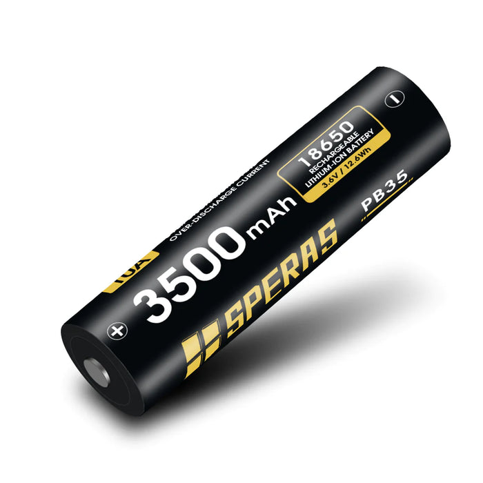 SPERAS PB35 BATTERY - 3500MAH 18650 LITHIUM BATTERY WITH 10A HDC