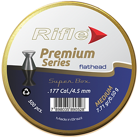 RAB PREMIUM SERIES FLATHEAD .177/4.5MM (500 PACK) - 50 HEAVY WEIGHT - EXTREME OUTDOOR SPORTS