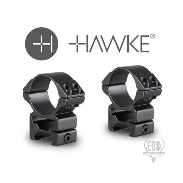 RIFLE RINGS & MOUNTS - HAWKE MATCH RING MOUNTS WEAVER 30MM HIGH DOUBLE SCREW EXTREME OUTDOOR SPORTS