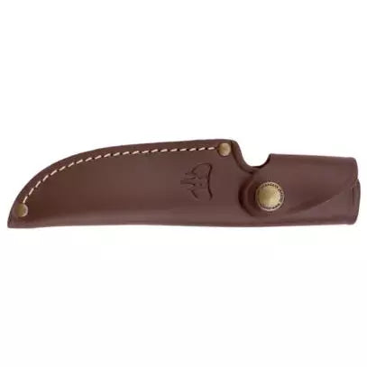 KNIVES - CUDEMAN – SKINNER 11CM DROP POINT BLADE, POLISHED DEER ANTLER HANDLE / LEATHER SHEATH 2 EXTREME OUTDOOR SPORTS