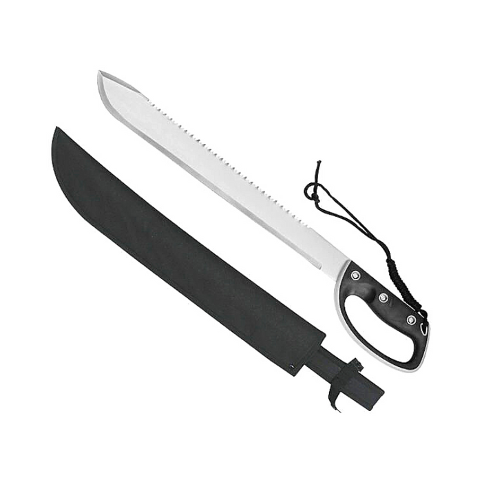 KNIVES - MACHETE W/HAND GUARD SAW BACK & SHEATH EXTREME OUTDOOR SPORTS