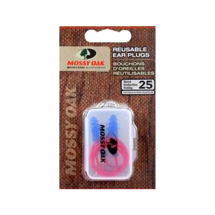HEARING PROTECTION - MOSSY OAK REUSABLE EAR PLUGS 1PR (NRR25) EXTREME OUTDOOR SPORTS