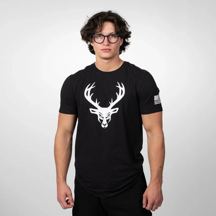 BUCKED UP FLAG T-SHIRT BLACK/WHITE