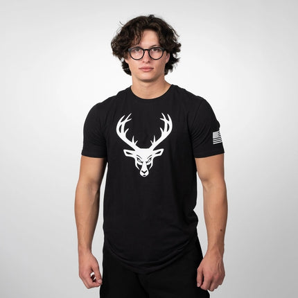 BUCKED UP FLAG T-SHIRT BLACK/WHITE S