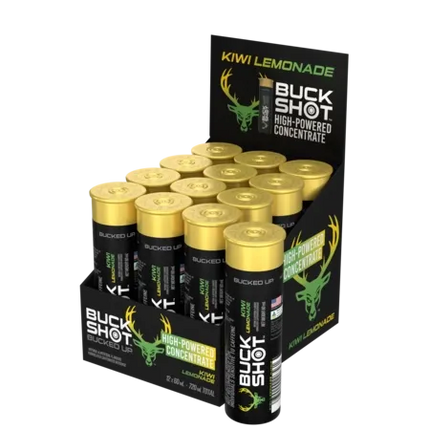 Bucked Up Buck Shots - Kiwi Lemonade Energy Shot (12 PACK)