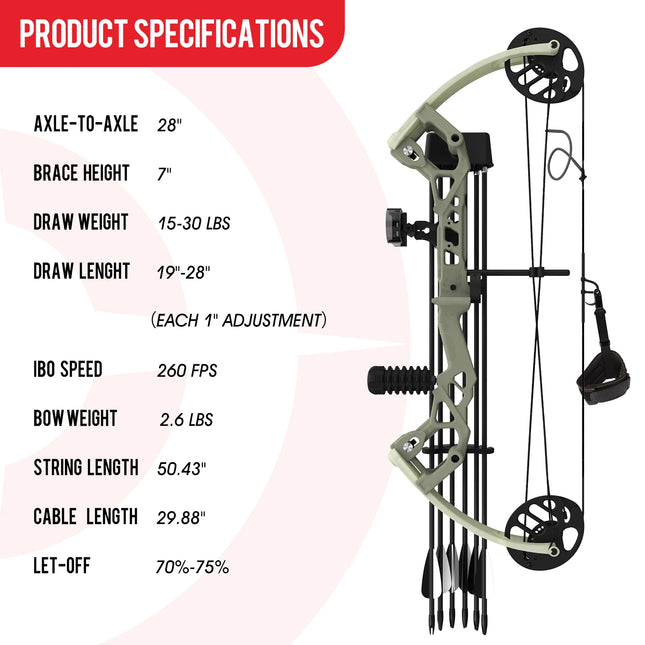 HEADHUNTER ARCHERY X6 KIDS RTS COMPOUND BOW PACKAGE