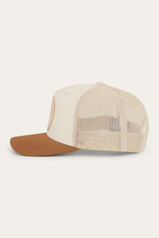 RINGERS WESTERN SIGNATURE BULL KIDS TRUCKER CAP - BEIGE/CLAY