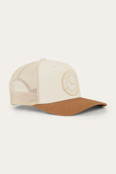RINGERS WESTERN SIGNATURE BULL KIDS TRUCKER CAP - BEIGE/CLAY