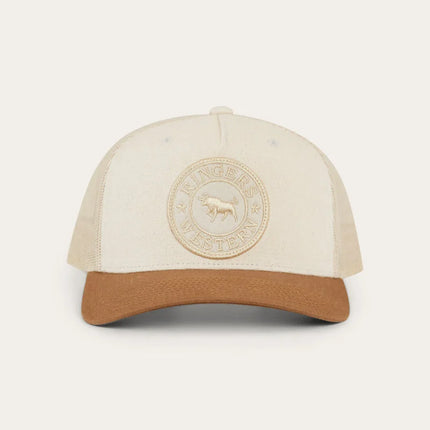 RINGERS WESTERN SIGNATURE BULL KIDS TRUCKER CAP - BEIGE/CLAY