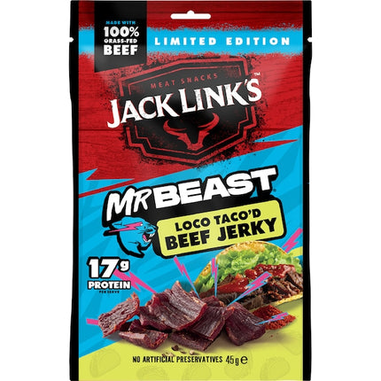 JACK LINKS MR BEAST LIMITED EDITION LOCO TACO'D BEEF JERKY 40G