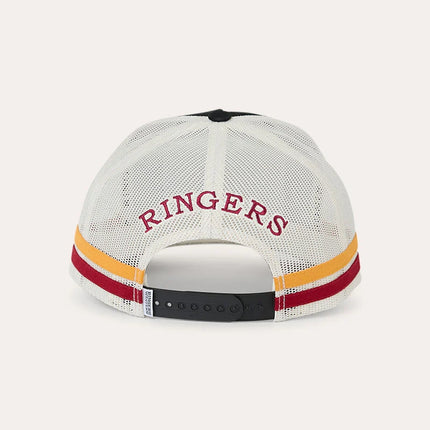 RINGERS WESTERN LIVE RODEO DEEP FIT TRUCKER CAP - BLACK / OFF WHITE