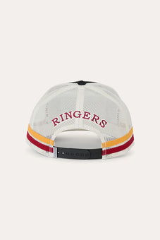 RINGERS WESTERN LIVE RODEO DEEP FIT TRUCKER CAP - BLACK / OFF WHITE