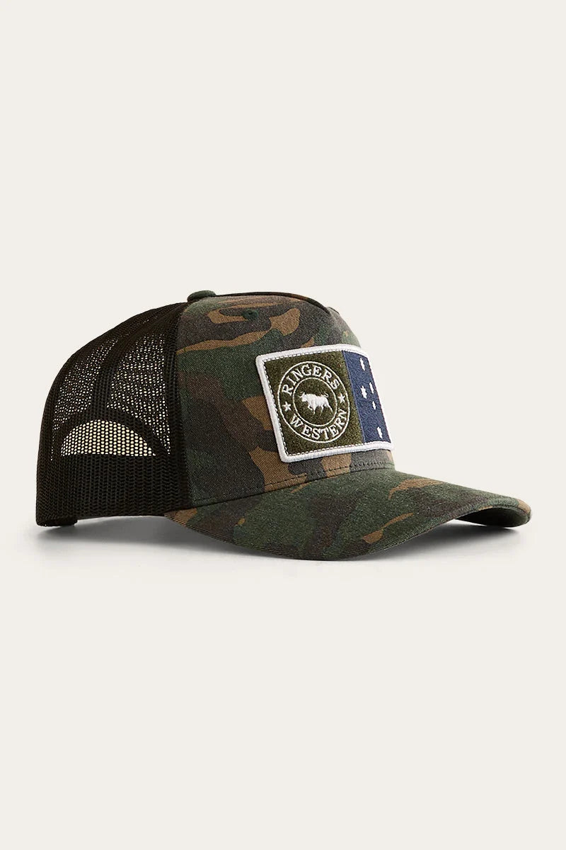 RINGERS WESTERN SOUTHERN SON TRUCKER CAP - CAMO