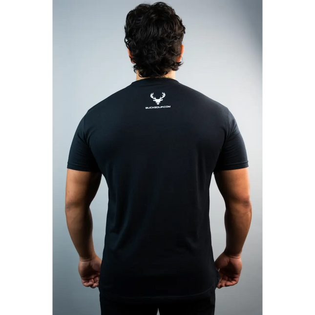 BUCKED UP FLAG T-SHIRT BLACK/WHITE