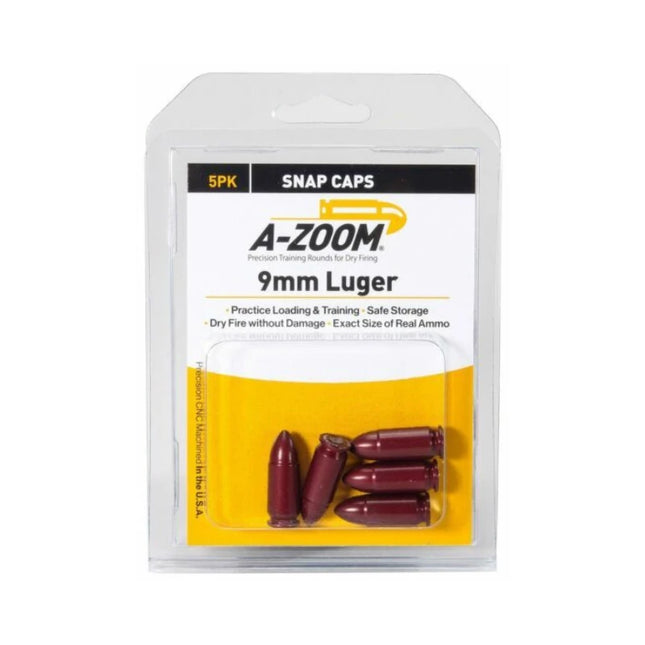 A-ZOOM SNAP CAPS 9MM LUGER - 5PK