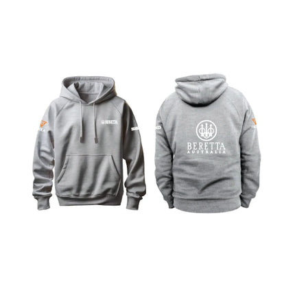 BERETTA AUSTRALIA HOODIE W/ TIKKA & SAKO LOGO GREY