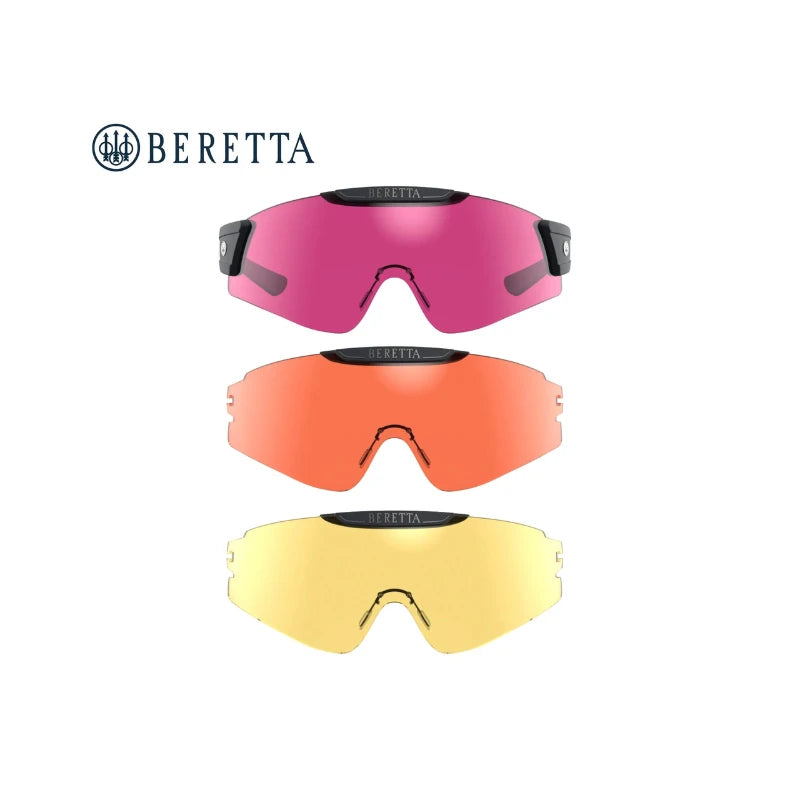 BERETTA MASK SHOOTING GLASSES ORANGE, MAGENTA & YELLOW