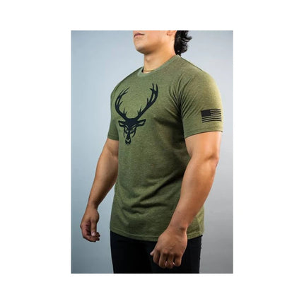 BUCKED UP FLAG T-SHIRT MILITARY GREEN