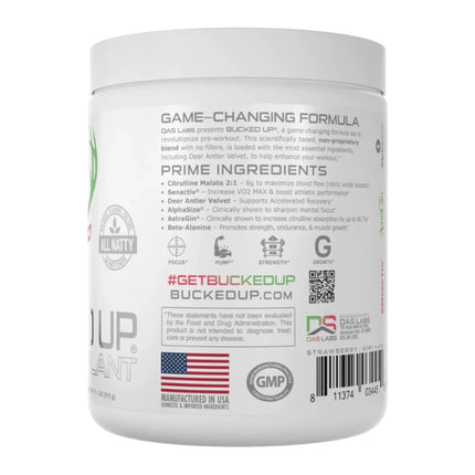 BUCKED UP Stim Free Pre-Workout - Flavor: Strawberry Kiwi