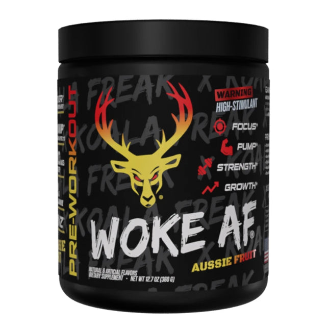 BUCKED UP Woke AF - High Stimulant Pre-Workout - 30 Serving - Flavor: Koala Freak - Aussie Fruit