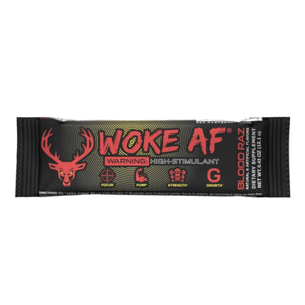 BUCKED UP Woke AF Stick Packs - GVS Single Serving - Formula / Flavor: Woke AF - Blood Raz