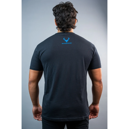 BUCKED UP FLAG T-SHIRT BLACK/BLUE