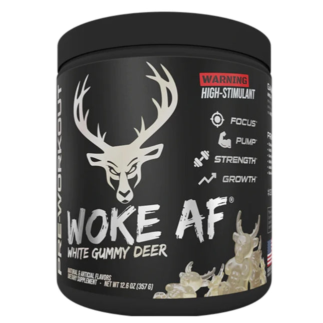 Bucked Up Woke AF - High Stimulant Pre-Workout - GVS 30 SERV - Flavor: White Gummy Deer