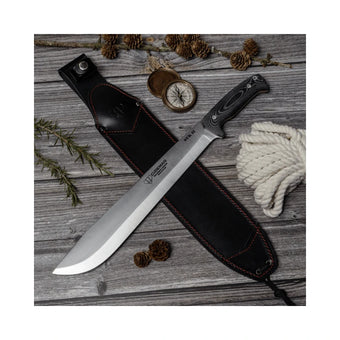 CUDEMAN - MACHETTE 30.5CM BLADE, SATIN BLACK MICARTA HANDLE W/SHEATH (252-M SVK II)
