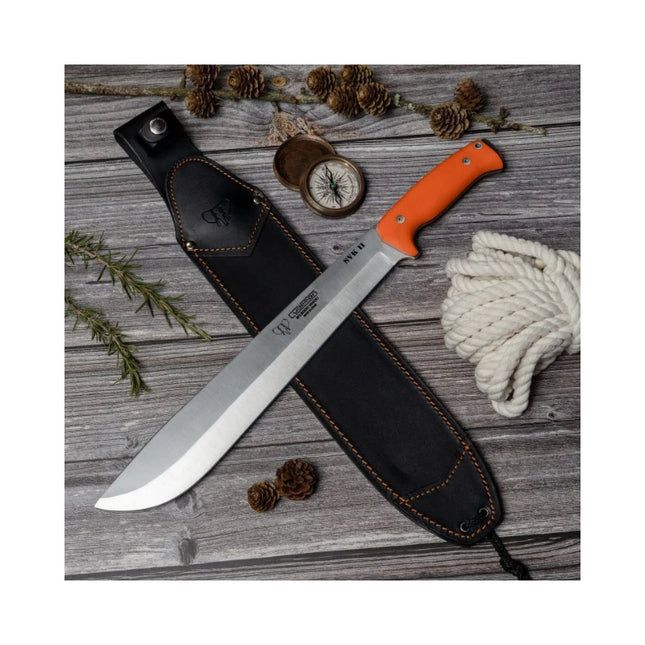 CUDEMAN - MACHETTE 30.5CM BLADE, ORANGE G10 HANDLE W/SHEATH (252-J SVK II)