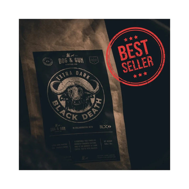 DOG AND GUN COFFE PRE-LOADED DRIP FILTERS - BLACK DEATH - 25 PACK