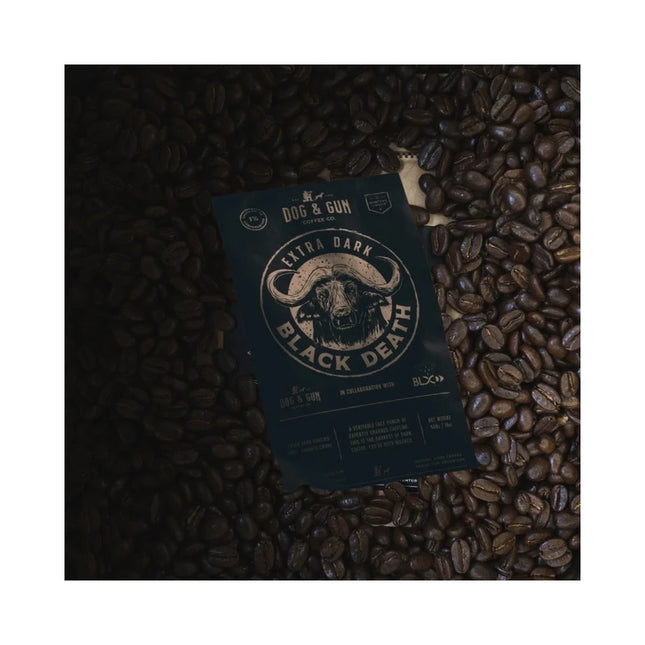 DOG AND GUN COFFEE BLACK DEATH / EXTRA DARK ROAST/ WHOLE BEANS 500GR
