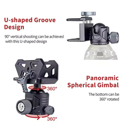 XILETU GD44 TRIPOD BALL HEAD WITH UNIVERAL GUN CLAMP