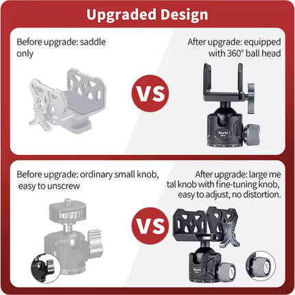 XILETU GD44 TRIPOD BALL HEAD WITH UNIVERAL GUN CLAMP