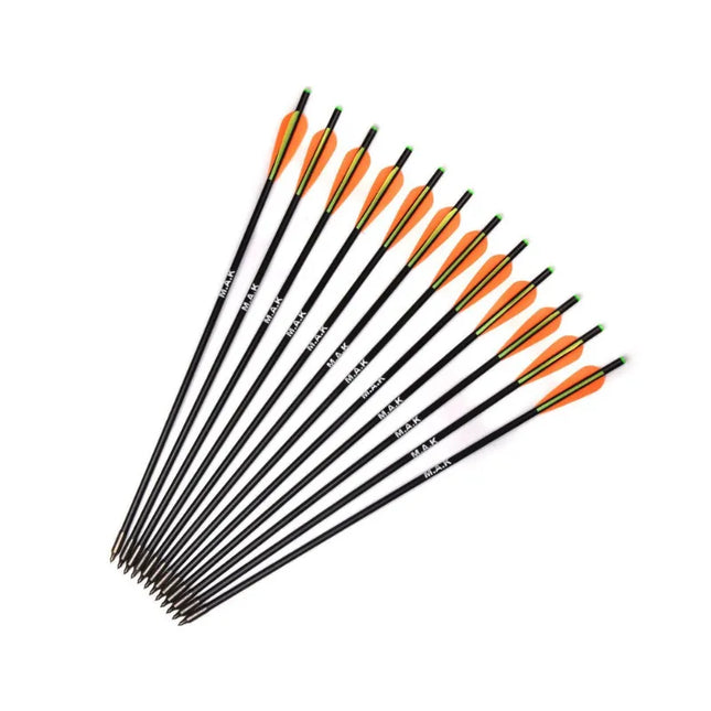 HEADHUNTER ARCHERY CARBON ARROW 400 BLAZE ORANGE, 2" BLAZA VANE (SPG)