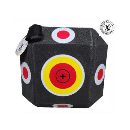 HEADHUNTER ARCHERY SELF HEALING CUBE BROADHEAD TARGET - YELLOW / RED WITH HH LOGO