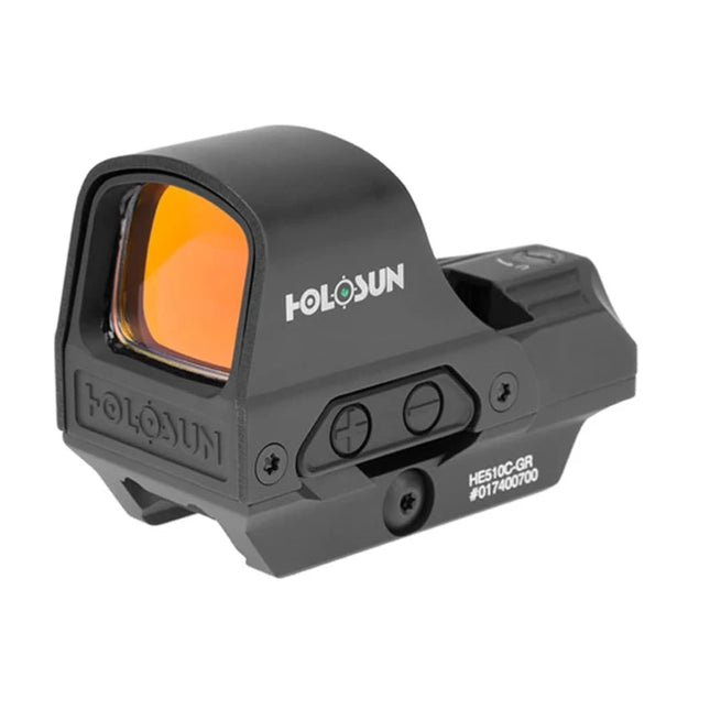 HOLOSUN HS510C OPEN REFLEX SIGHT, 2 MOA DOT OR 65 MOA CIRCLE DOT, SOLAR BATTERY