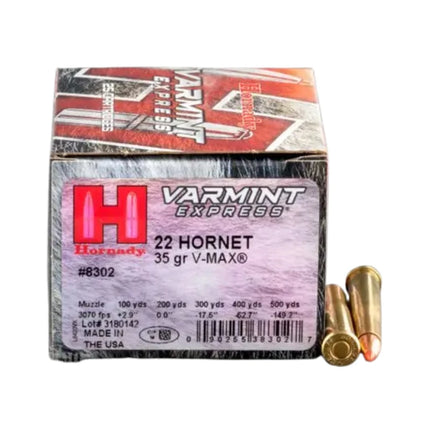 HORNADY AMMO 22 HORNET 35GR VARMINT EXPRESS 25 PK
