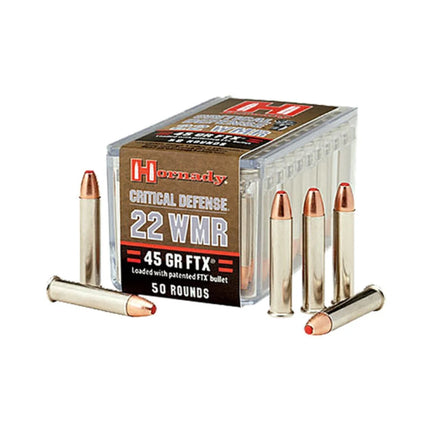 HORNADY AMMO 22 WMR 45GR FTX