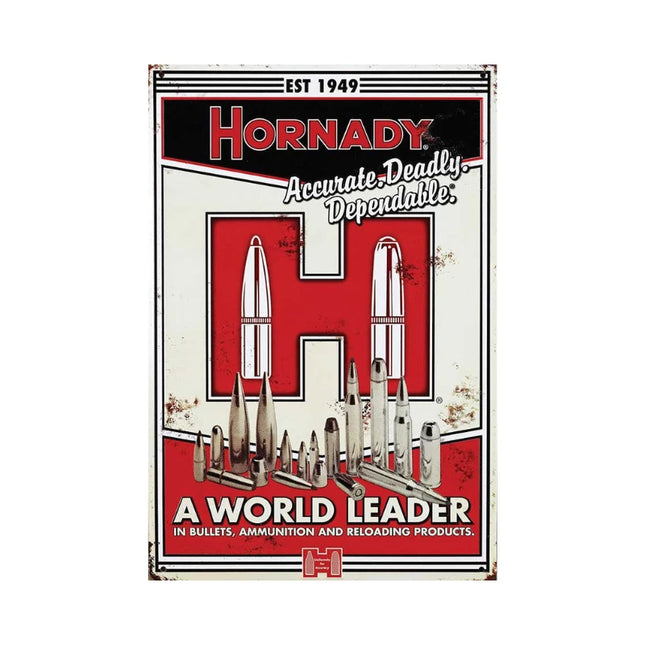 HORNADY VINTAGE TIN SIGN