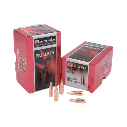 HORNADY .308 30 CAL 150 GR FMJ-BT 100 PACK