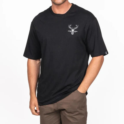 HUNTERS ELEMENT ALPHA STAG TEE BLACK SZ M