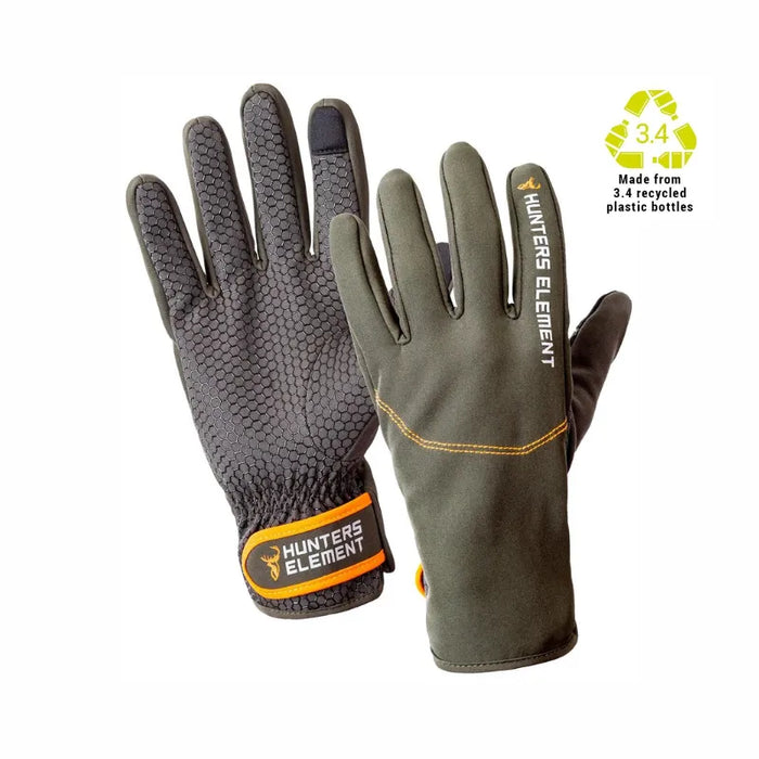 HUNTERS ELEMENT LEGACY GLOVES GREY/GREEN (SIZES AVAILABLE)