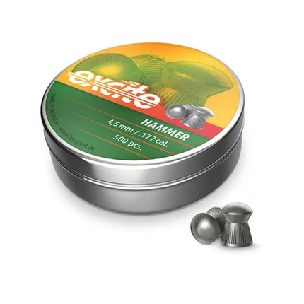 H&N HAMMER .177/4.5MM AIR RIFLE PELLETS 500 PK
