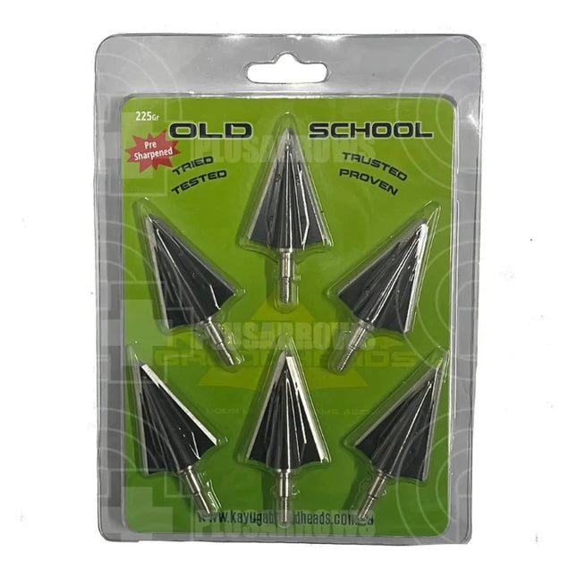 KAYUGA OLDSCHOOL 2 BLADE BROAD HEAD 6PK 150GR
