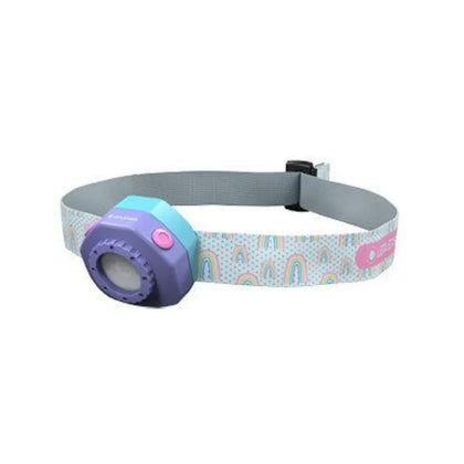 LIGHTING - LEDLENSER KIDLED 40LM MULTI COLOUR LED RECHARGABLE HEADLAMP 3 YEARS + WITH SAFETY SCREWS Purple EXTREME OUTDOOR SPORTS