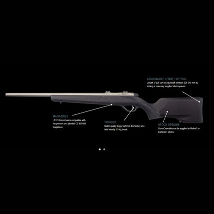 LITHGOW ARMS LA101 22 WMR RH POLY BLACK 1/2X28TPI UNEF