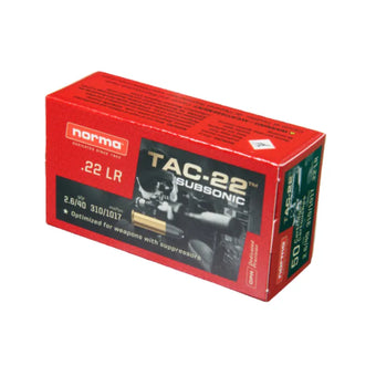 NORMA AMMO 22LR TAC-22 SUBSONIC 40GR HP 50 PACK