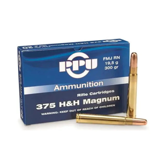 PPU AMMO 375 H&H 300GR SP 10PK